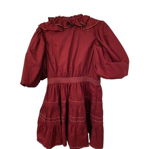 Sofie The Label Dress Women L Mini Kora Wrap Western Country Peasant Festival - Picture 11 of 16